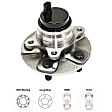 Front, Driver Side Wheel Hub, With Bearing, With Sensor, 5 x 4.72 in. Bolt Pattern, 8 Cyl., 4.6L Engine, RWD