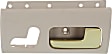 Front, Passenger Side Interior Door Handle, Beige Bezel with Chrome/Gold Lever, Without Door Lock Hole, Heater and Memory Switch Hole, 8 Cyl., 4.6L Engine