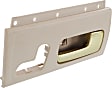 Front, Passenger Side Interior Door Handle, Beige Bezel with Chrome/Gold Lever, Without Door Lock Hole, Heater and Memory Switch Hole, 8 Cyl., 4.6L Engine