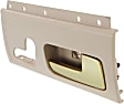 Front, Passenger Side Interior Door Handle, Beige Bezel with Chrome/Gold Lever, Without Door Lock Hole, Heater and Memory Switch Hole, 8 Cyl., 4.6L Engine