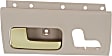 Front, Driver Side Interior Door Handle, Beige Bezel with Chrome/Gold Lever, Without Door Lock Hole, Heater and Memory Switch Hole, 8 Cyl., 4.6L Engine
