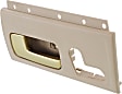 Front, Driver Side Interior Door Handle, Beige Bezel with Chrome/Gold Lever, Without Door Lock Hole, Heater and Memory Switch Hole, 8 Cyl., 4.6L Engine