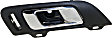 Front, Passenger Side Chrome Lever with Black Bezel Interior Door Handle