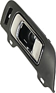Front, Passenger Side Chrome Lever with Black Bezel Interior Door Handle