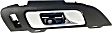 Front, Passenger Side Chrome Lever with Black Bezel Interior Door Handle