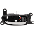 2013 Lexus IS250 - Front, Passenger Side Chrome Lever with Black Bezel Interior Door Handle, With door lock button