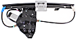 Rear, Driver Side Power Window Regulator, With Motor
