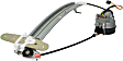 Rear, Driver Side Power Window Regulator, With Motor