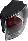 Passenger Side, Outer Tail Light, without Bulb, Halogen, Clear and Red Lens, Base Model