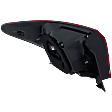 Passenger Side, Outer Tail Light, without Bulb, Halogen, Clear and Red Lens, Base Model