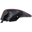 Driver Side, Outer Tail Light, without Bulb, Halogen, Clear and Red Lens, Base Model