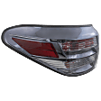 Driver Side, Outer Tail Light, with Bulb, Halogen, Clear and Red Lens, Base Model, Canada Built Vehicle