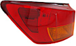 Driver Side, Outer Tail Light, without Bulb, Halogen, Red Lens, Base Model