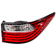 Passenger Side, Outer Tail Light, without Bulb, Halogen, Clear and Red Lens, Base Model