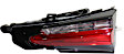 Passenger Side, Inner Tail Light, with Bulb, Halogen, Clear and Red Lens