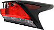 Passenger Side, Outer Tail Light, with Bulb, LED, Clear and Red Lens