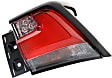 Passenger Side, Outer Tail Light, with Bulb, LED, Clear and Red Lens