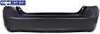 Rear Primed Bumper Cover, Base Model, 6 Cyl., 3.5L Engine, Without Parking Aid Sensor Holes, CAPA Certified