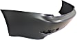 Rear Primed Bumper Cover, Base Model, Sedan, Without Park Aid Sensor Holes, For Models Without Pre-Collision System