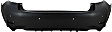Rear Primed Bumper Cover, With Parking Aid Sensor Holes, Without Molding Holes