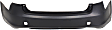 Rear Primed Bumper Cover, Without Parking Aid Sensor Holes, CAPA Certified