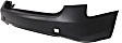 Rear Primed Bumper Cover, Without Parking Aid Sensor Holes, CAPA Certified