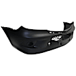 Front Textured Bumper Cover, Without Collision Warning, Headlight Washer, Park Sensor and Fog Light Holes, CAPA CERTIFIED