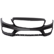 Front Primed Bumper Cover, Convertible/Coupe/Sedan, For Models With Sport Package, Without Parking Aid Sensor Holes and Surround View, Except C63 Model, CAPA Certified