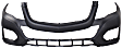Front Primed Bumper Cover, Without Parking Aid Sensor Holes, Without Headlight Washer Holes, For Models Without Sport Package
