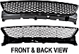 Sedan Front Bumper Grille, Black