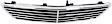 2003-2007 Mercedes Benz C230 - Upper Grille Assembly, Chrome Shell with Painted Black Insert
