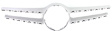 2014-2016 Mercedes Benz E350 - Upper Grille Assembly, Silver, CAPA CERTIFIED