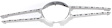 2014-2016 Mercedes Benz E350 - Upper Grille Assembly, Silver, CAPA CERTIFIED