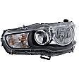 2009-2017 Mitsubishi Lancer - Driver Side Headlight, with Bulb, Halogen, Clear Lens, CAPA Certified
