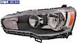 2009-2017 Mitsubishi Lancer - Driver Side Headlight, with Bulb, Halogen, Clear Lens, CAPA Certified