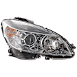 2008 Mercedes Benz C300 - Passenger Side Halogen Headlight, With bulb(s), For Models Without Premium Package, Production Date From February 09, 2008, OE Replacement, CAPA Certified