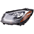 2015-2018 Mercedes Benz C300 - Driver Side Headlight, with Bulb, Halogen, For Models without HID Option and Premium Package, CAPA Certified