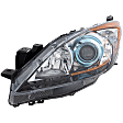 2012 Mazda 3 - Driver Side Halogen Headlight, Without bulb(s), 6-Speed Transmission, OE Replacement, CAPA Certified