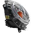 Passenger Side Headlight, with Amber Turn Indicator, For Model Code R55, R56, R57,R58 and R59, withBulb, Halogen, without Auto Leveling, CAPA Certified