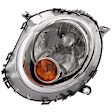 2007-2015 Mini Cooper - Driver Side Headlight, with Amber Turn Indicator, For Model Code R55, R56, R57,R58 and R59, withBulb, Halogen, without Auto Leveling