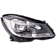 Passenger Side Headlight, with Bulb, Halogen, Coupe, Clear Lens, Black Interior