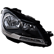 Passenger Side Headlight, with Bulb, Halogen, Coupe, Clear Lens, Black Interior, CAPA Certified