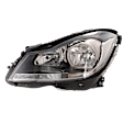 Driver Side Headlight, with Bulb, Halogen, Coupe, Clear Lens, Black Interior