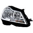 Passenger Side Headlight, with Bulb, Halogen, Sedan, Clear Lens, Chrome Interior, CAPA Certified
