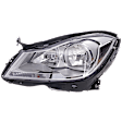Driver Side Headlight, with Bulb, Halogen, Sedan, Clear Lens, Chrome Interior
