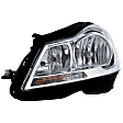 Driver Side Headlight, with Bulb, Halogen, Sedan, Clear Lens, Chrome Interior, CAPA Certified