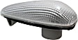 Front, Driver or Passenger Side Side Marker, without Bulb, with Side Repeater, Clear, Mounts On Fender