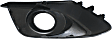 Front, Passenger Side Fog Light Trim, Textured Black, For Models Without Chrome Trim Ring