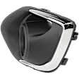 Front, Driver Side Fog Light Trim, Black and Chrome