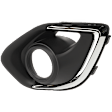 Front, Driver Side Fog Light Trim, Black and Chrome